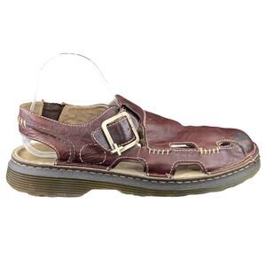 Vintage Dr. Martens Mens Brown Leather Strappy Clog Sandals Size US 11